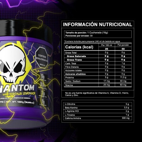 Phantom Pre-entreno Sabor...